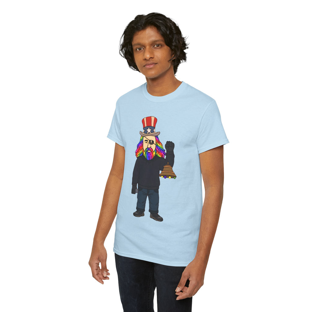 Patriotic David Tee —VOC Rainbow Beard Uncle Sam Graphic T‑Shirt