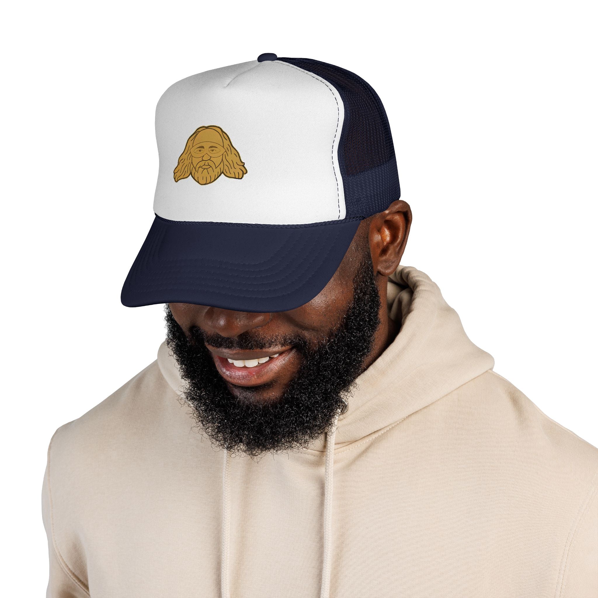 Bearded Sage VOC Trucker Cap — Retro Icon Mesh Hat