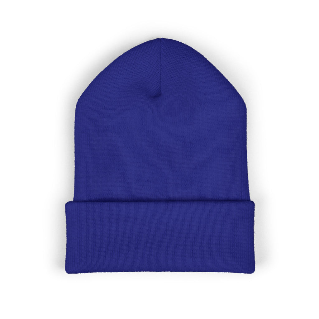 Minimalist Embroidered Cuffed Beanie — Small Bracket Logo