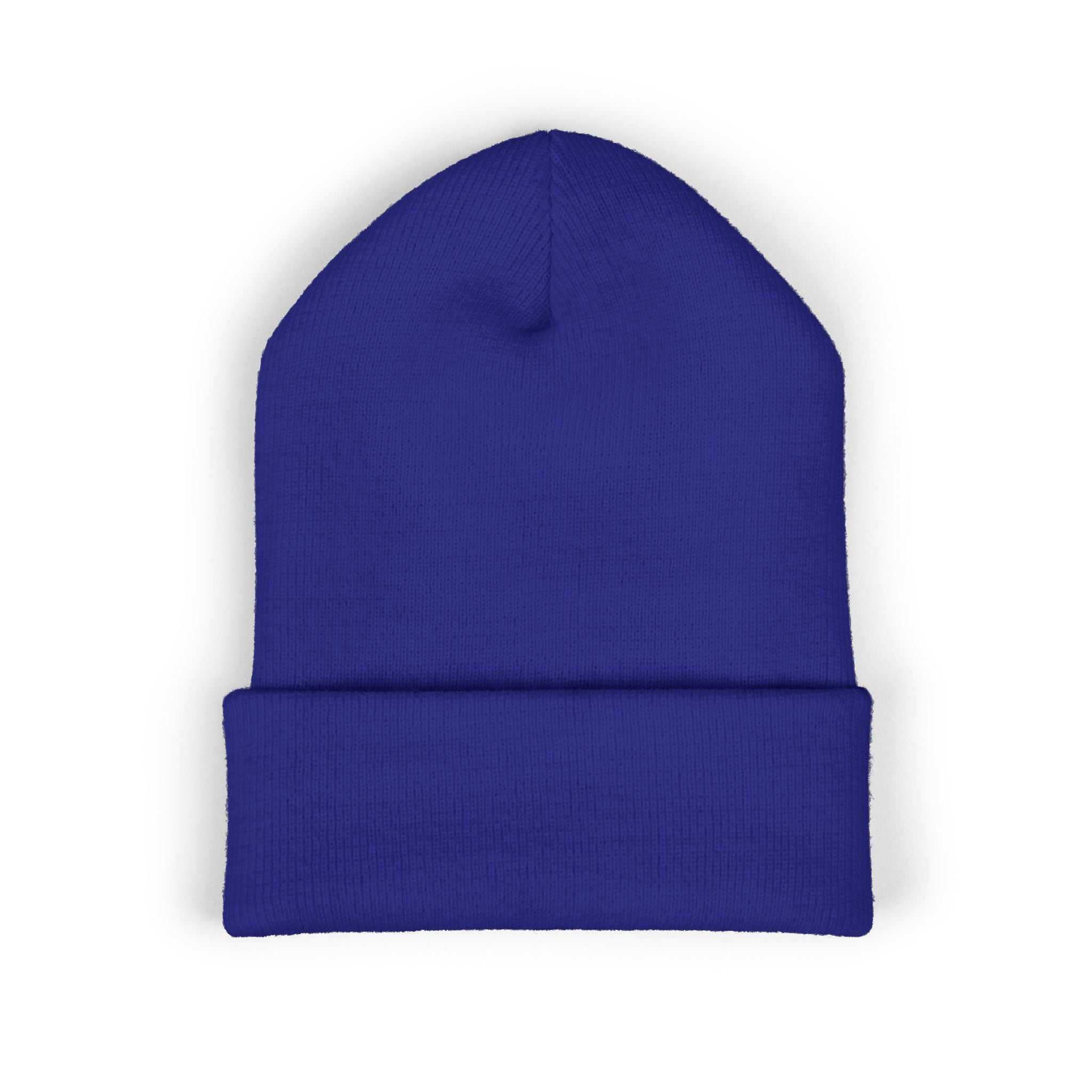Minimalist Embroidered Cuffed Beanie — Small Bracket Logo