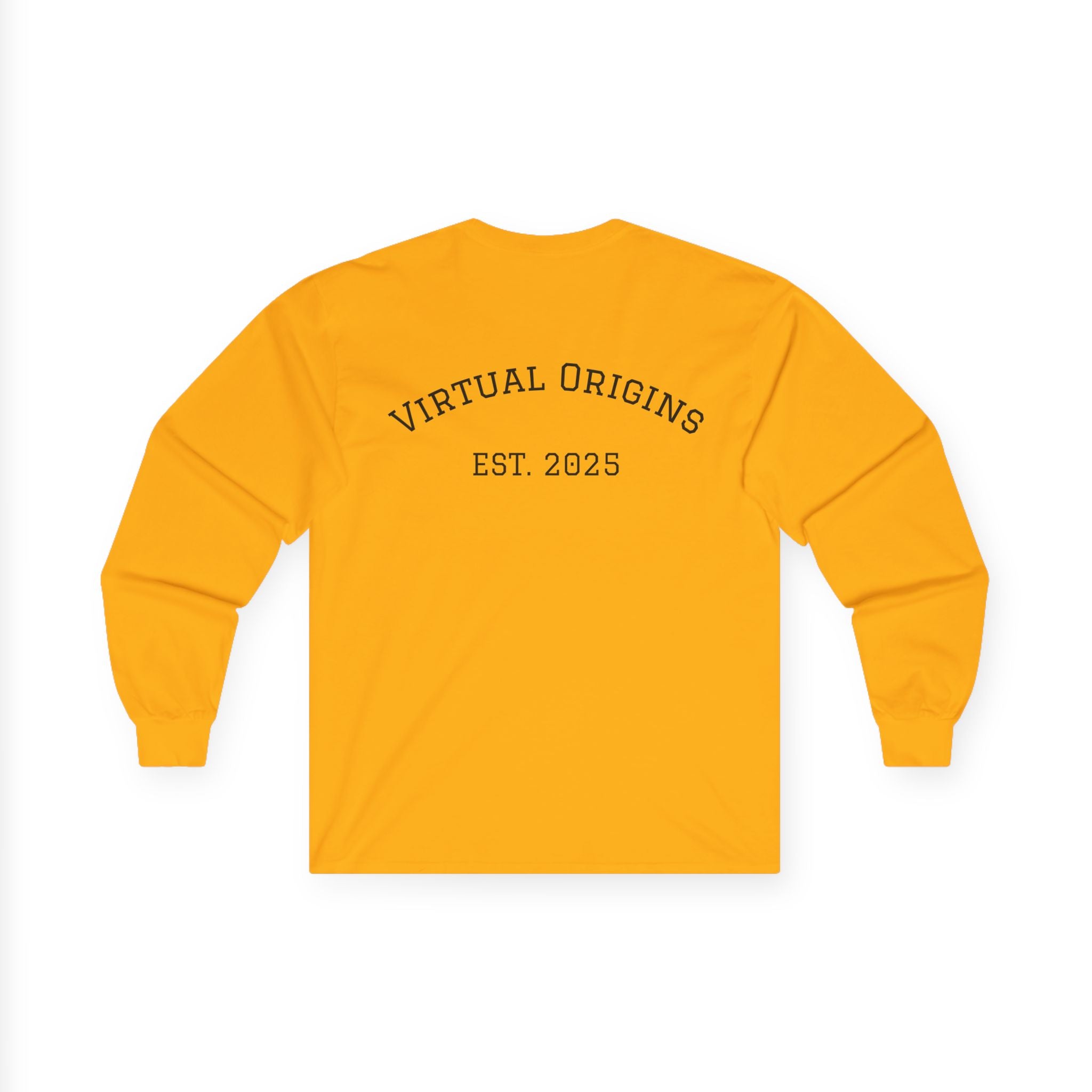 Long Sleeve Tee — 'Virtual Origins Est. 2025' Retro Adventure Graphic