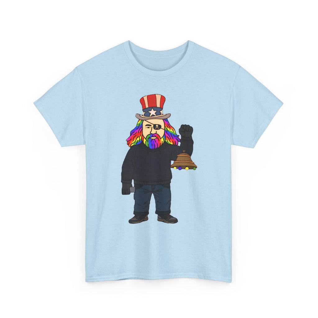 Patriotic David Tee —VOC Rainbow Beard Uncle Sam Graphic T‑Shirt