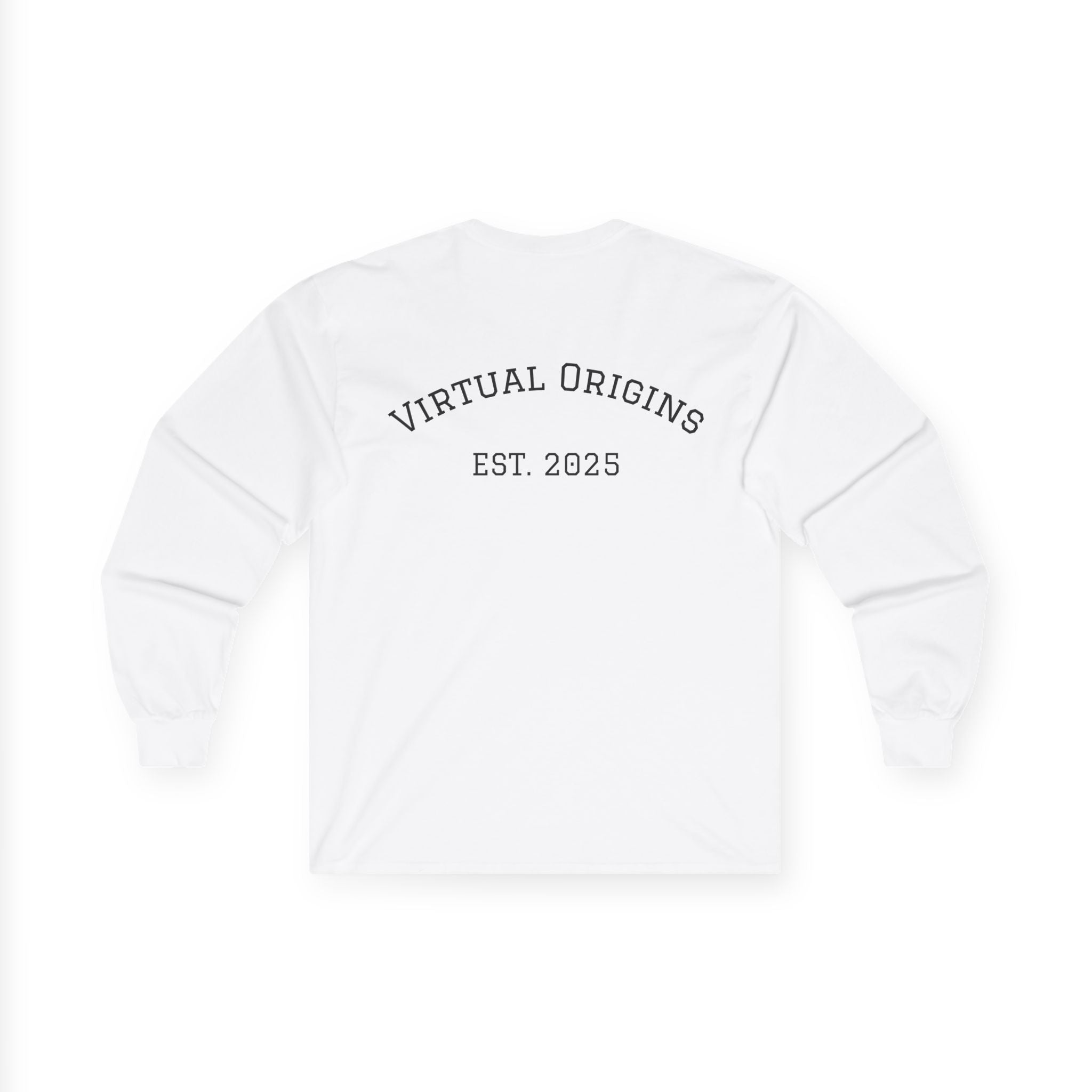 Long Sleeve Tee — 'Virtual Origins Est. 2025' Retro Adventure Graphic