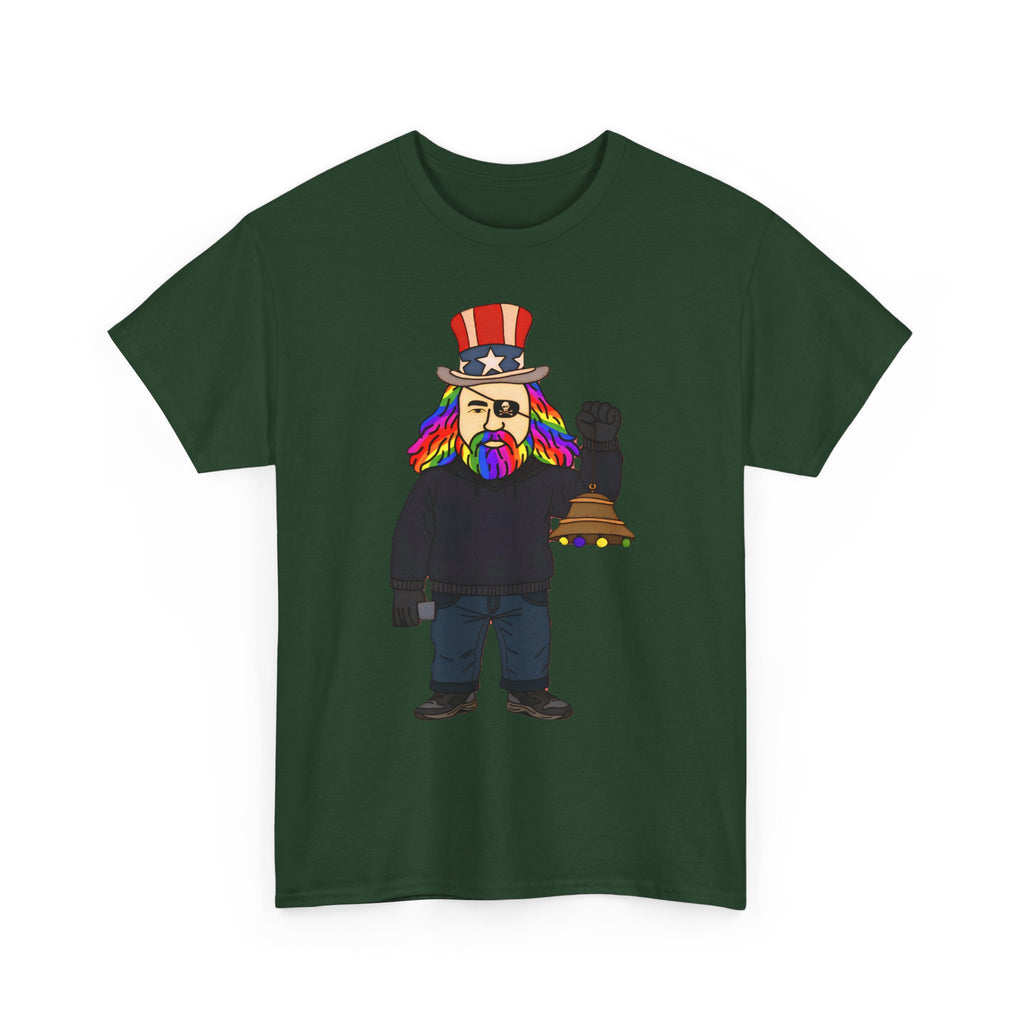 Patriotic David Tee —VOC Rainbow Beard Uncle Sam Graphic T‑Shirt