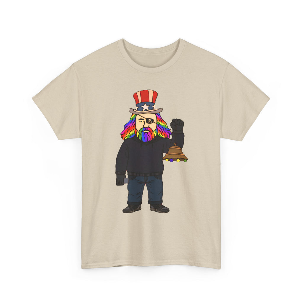 Patriotic David Tee —VOC Rainbow Beard Uncle Sam Graphic T‑Shirt