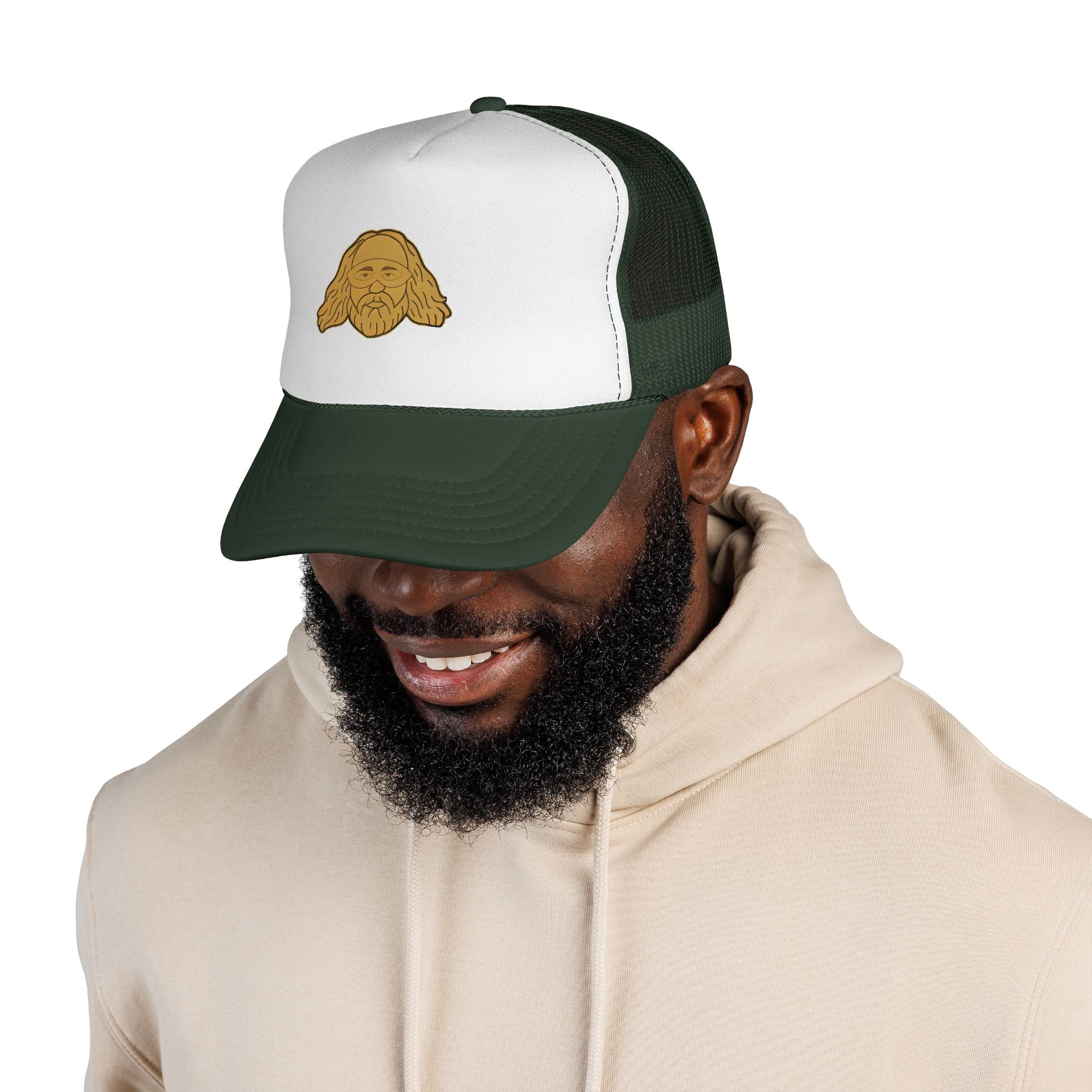 Bearded Sage VOC Trucker Cap — Retro Icon Mesh Hat
