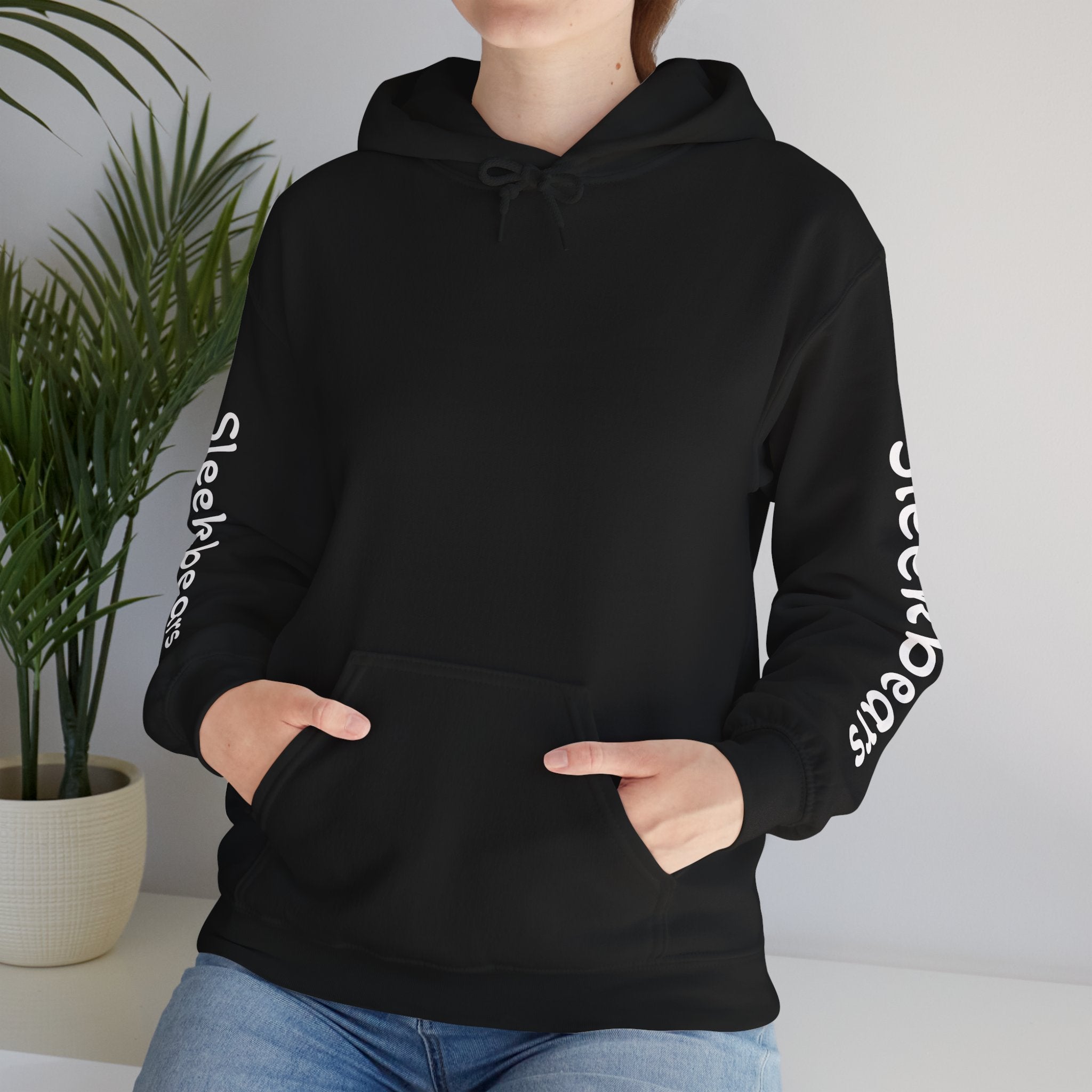 Black 'Sleekbears' Graphic Hoodie