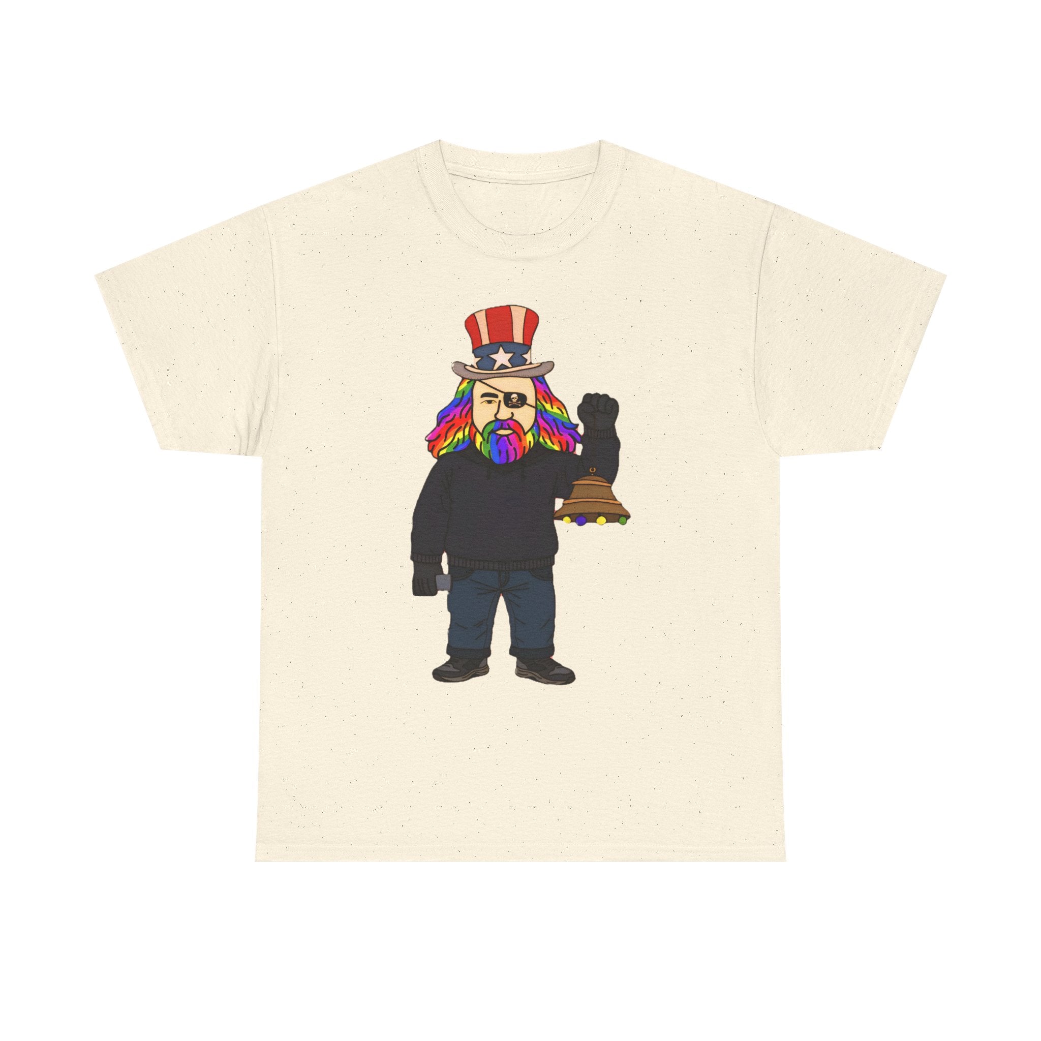 Patriotic David Tee —VOC Rainbow Beard Uncle Sam Graphic T‑Shirt
