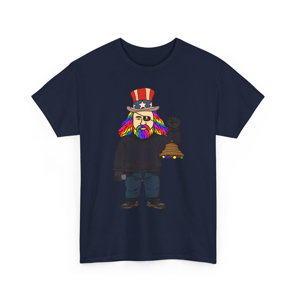 Patriotic David Tee —VOC Rainbow Beard Uncle Sam Graphic T‑Shirt