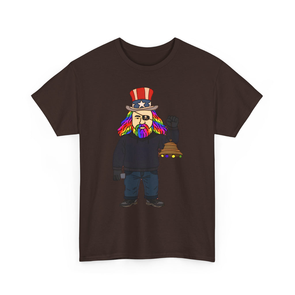 Patriotic David Tee —VOC Rainbow Beard Uncle Sam Graphic T‑Shirt