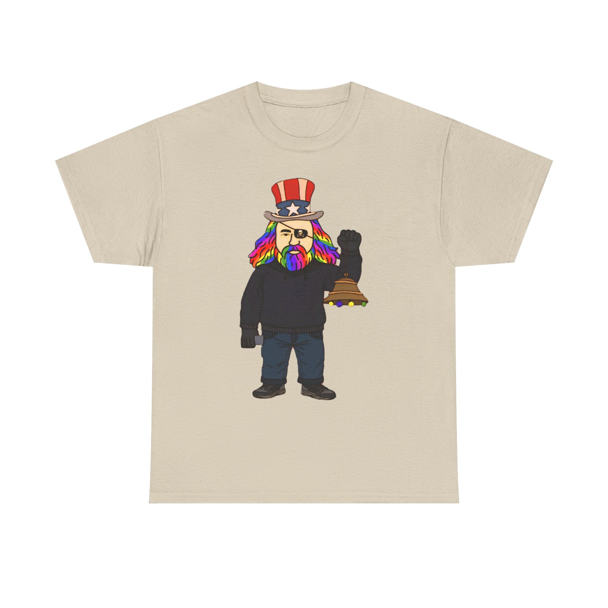 Patriotic David Tee —VOC Rainbow Beard Uncle Sam Graphic T‑Shirt