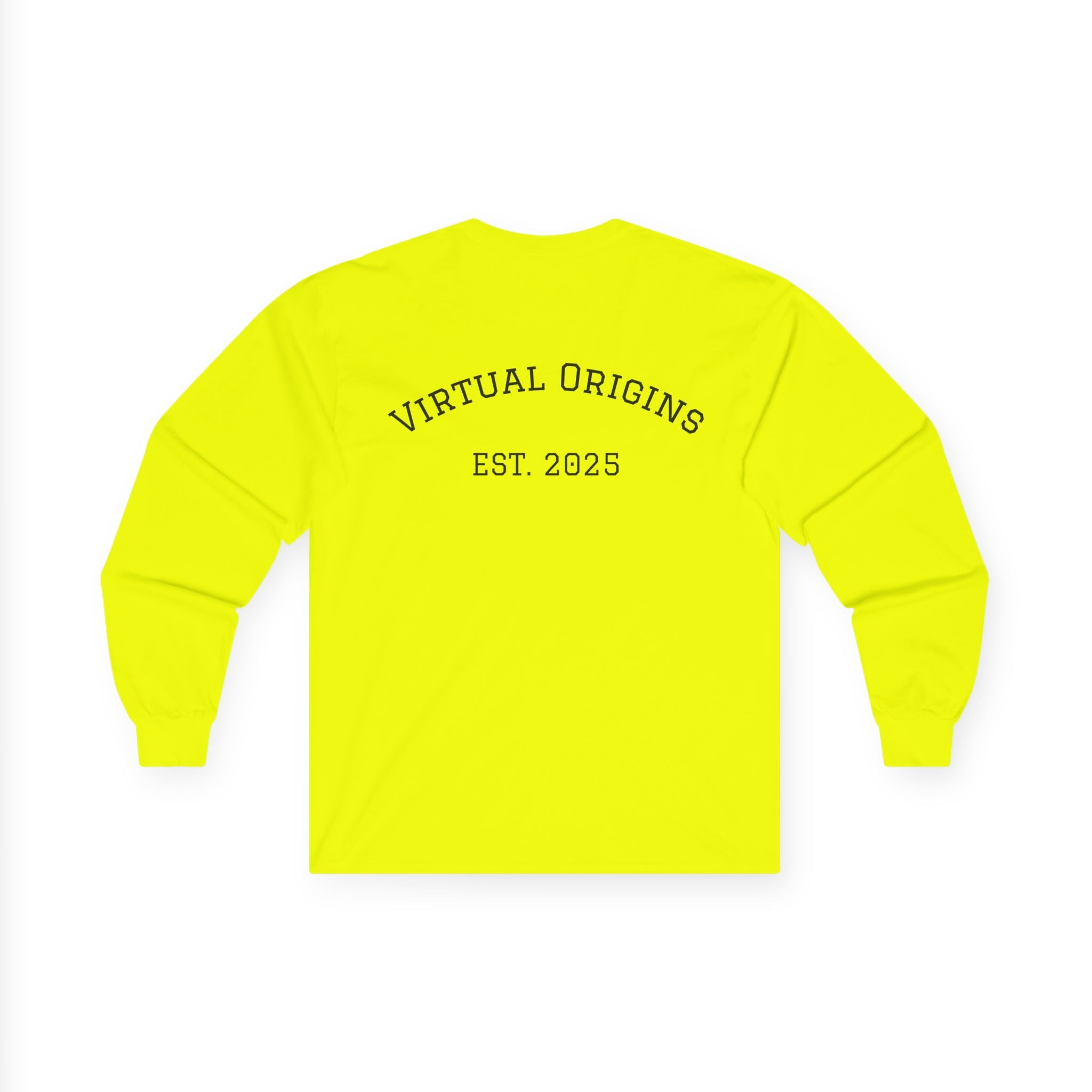 Long Sleeve Tee — 'Virtual Origins Est. 2025' Retro Adventure Graphic
