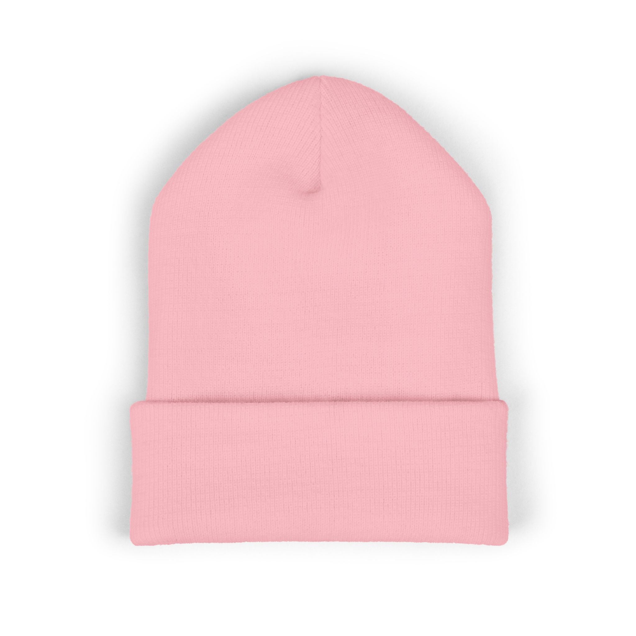 Minimalist Embroidered Cuffed Beanie — Small Bracket Logo