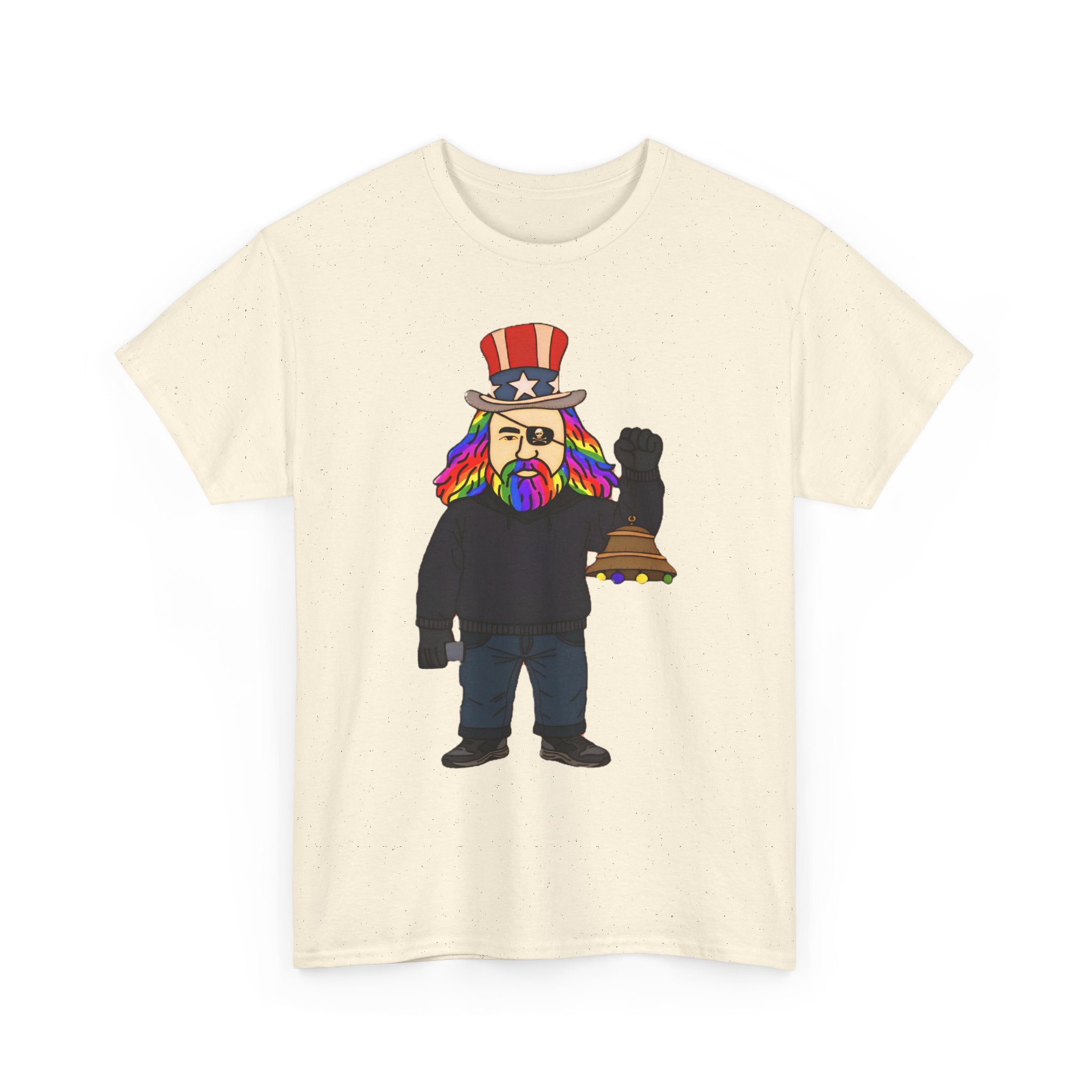 Patriotic David Tee —VOC Rainbow Beard Uncle Sam Graphic T‑Shirt