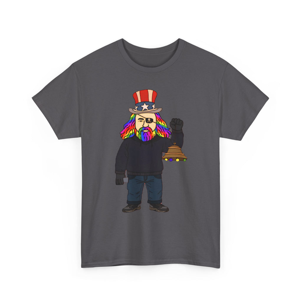 Patriotic David Tee —VOC Rainbow Beard Uncle Sam Graphic T‑Shirt