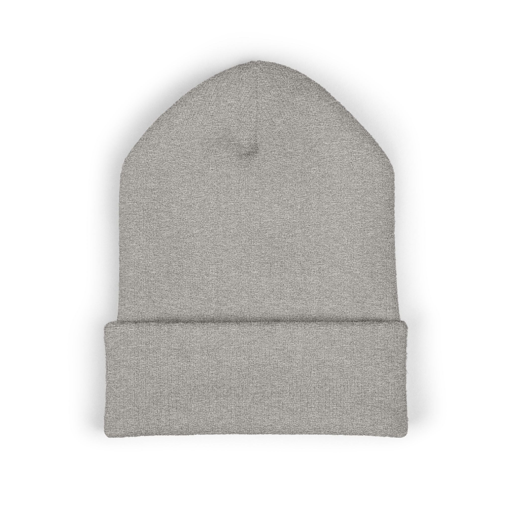 Minimalist Embroidered Cuffed Beanie — Small Bracket Logo