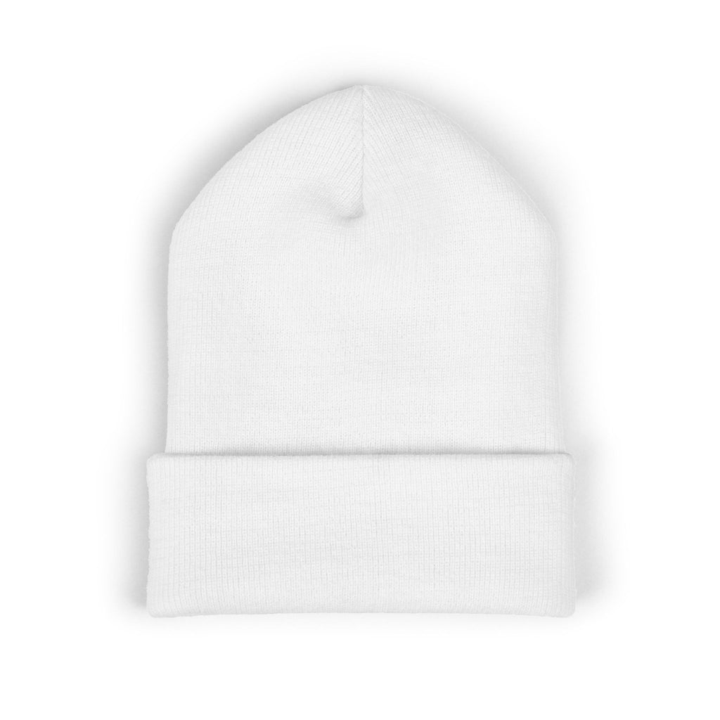 Minimalist Embroidered Cuffed Beanie — Small Bracket Logo